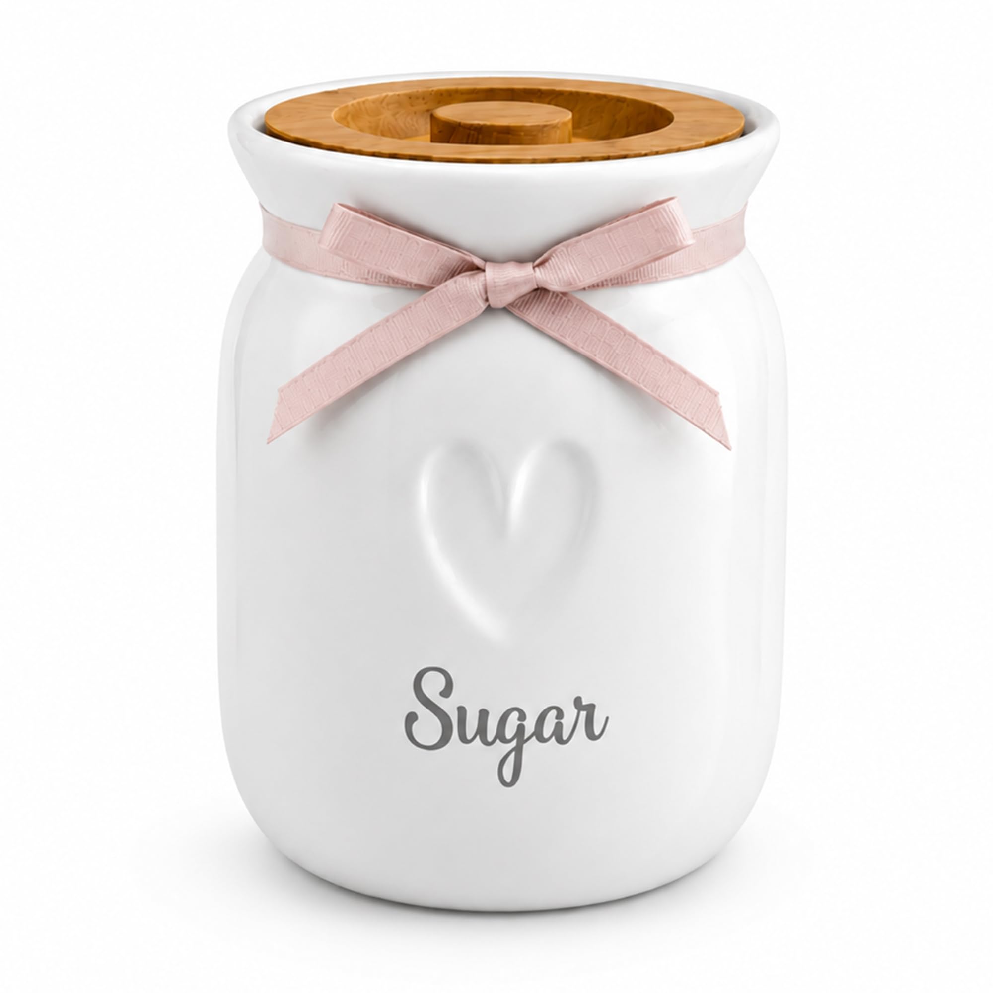 BMLIMITED BML Kitchen Storage Canister with Lid – Decorative Storage Jar for Tea, Coffee, Sugar, Biscuits & Dry Food – Multiple Colours and Designs Available (Ribun Sugar Jar)
