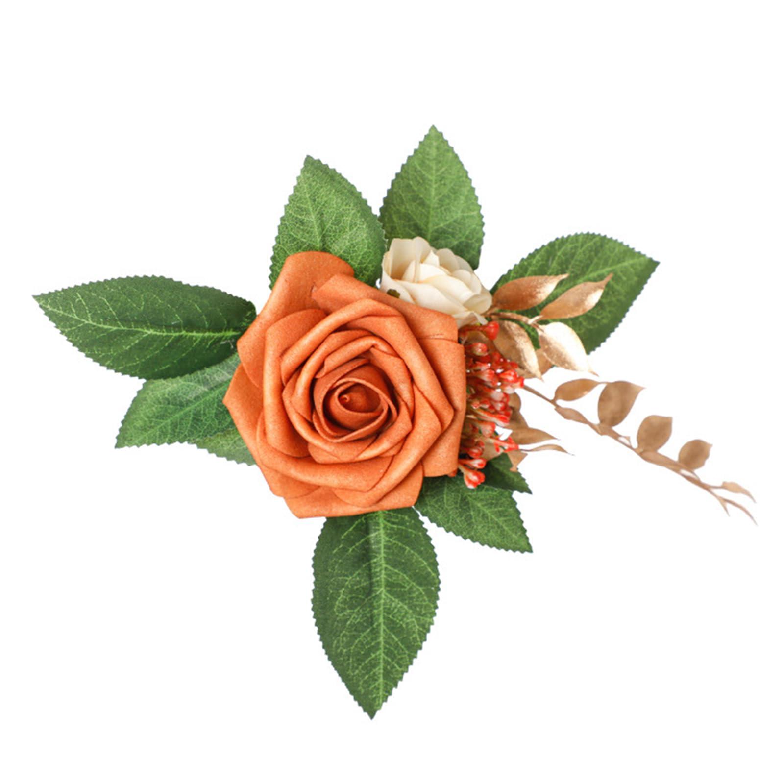 NEWFT Artificial Flower Arrangement Decorations for Wedding Centerpieces, Artificial Rose Arrangement for Photo Props