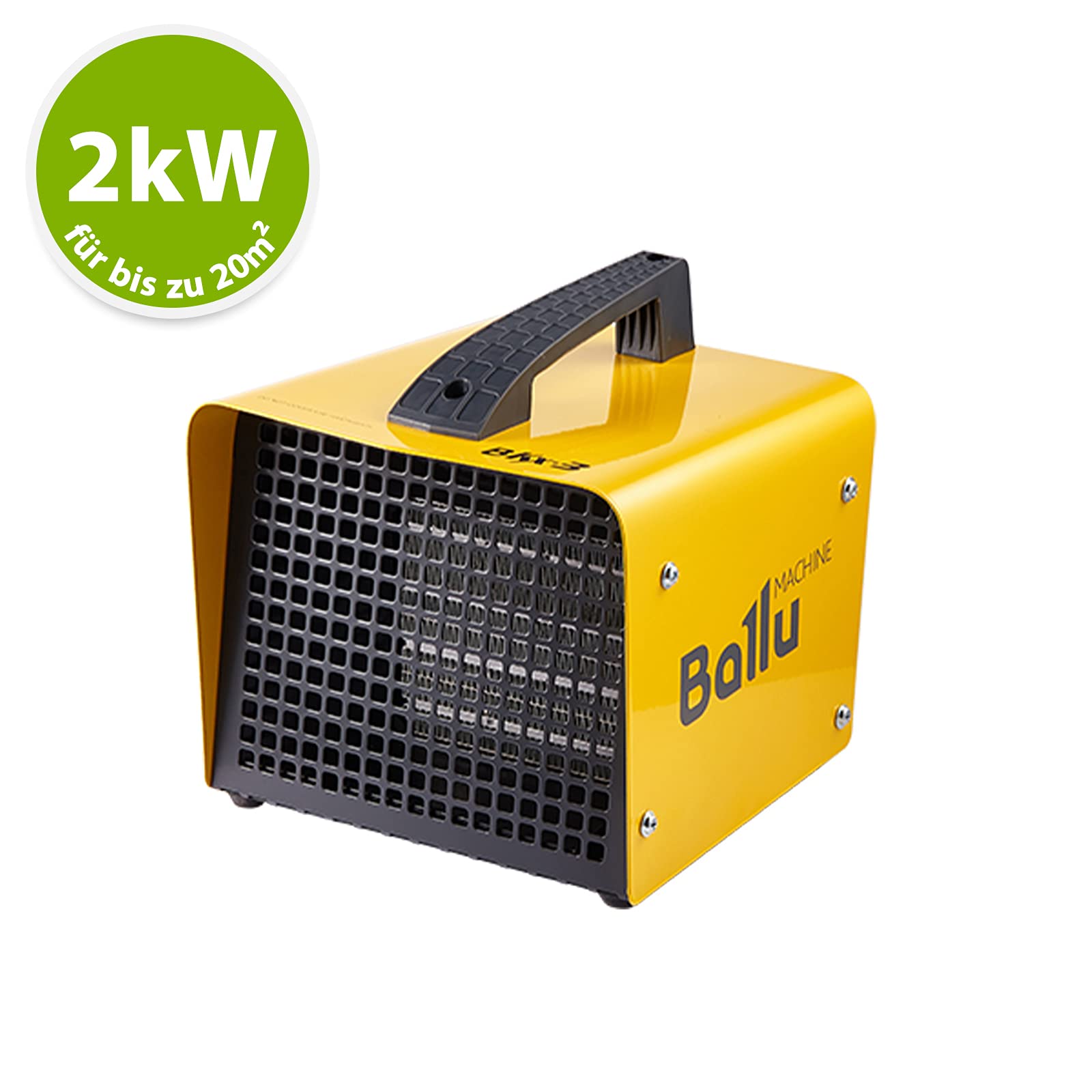 Ballu BKX-3 ceramiczny termowentylator elektryczny, 2 stopnie grzania 1000 W/2000 W, grzejnik budowlany z termostatem, elektryczna dmuchawa, grzejnik – na plac budowy, do domu, warsztatu, mieszkania,