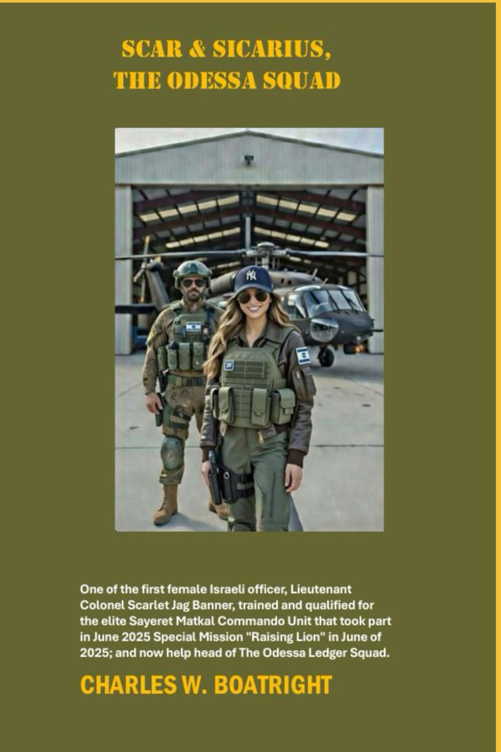 Scar & Sicarius, The Odessa Squad: One of the first female Israeli officer, Lieutenant Colonel Scarlet Jag Banner, qualified for the elite Sayeret Matkal Commando Unit in Raising Lion. She now leads