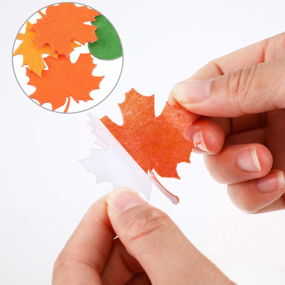 528 Ahornblatt-Aufkleber Aus Filz – Herbst-Deko Für Thanksgiving & Halloween