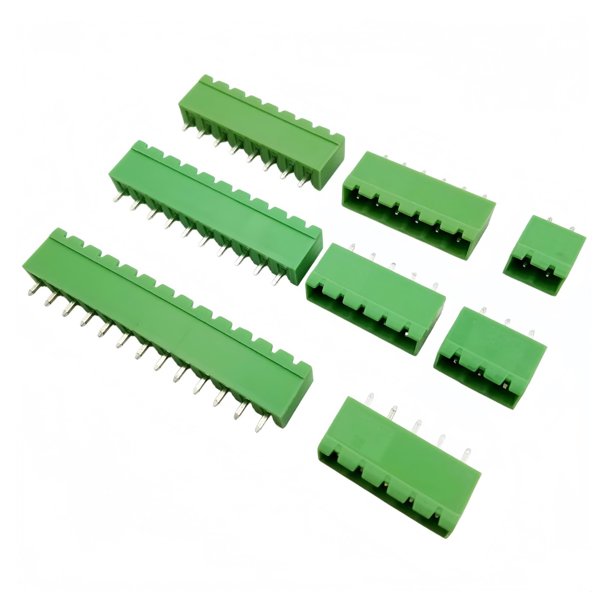 50 Stück 5,08 mm Rastermaß, steckbarer PCB-Anschlussblock-Anschluss, 2-polig bis 12-polig, Plug-in-Schraubklemme(2EDGVC-5.08-3P,White)