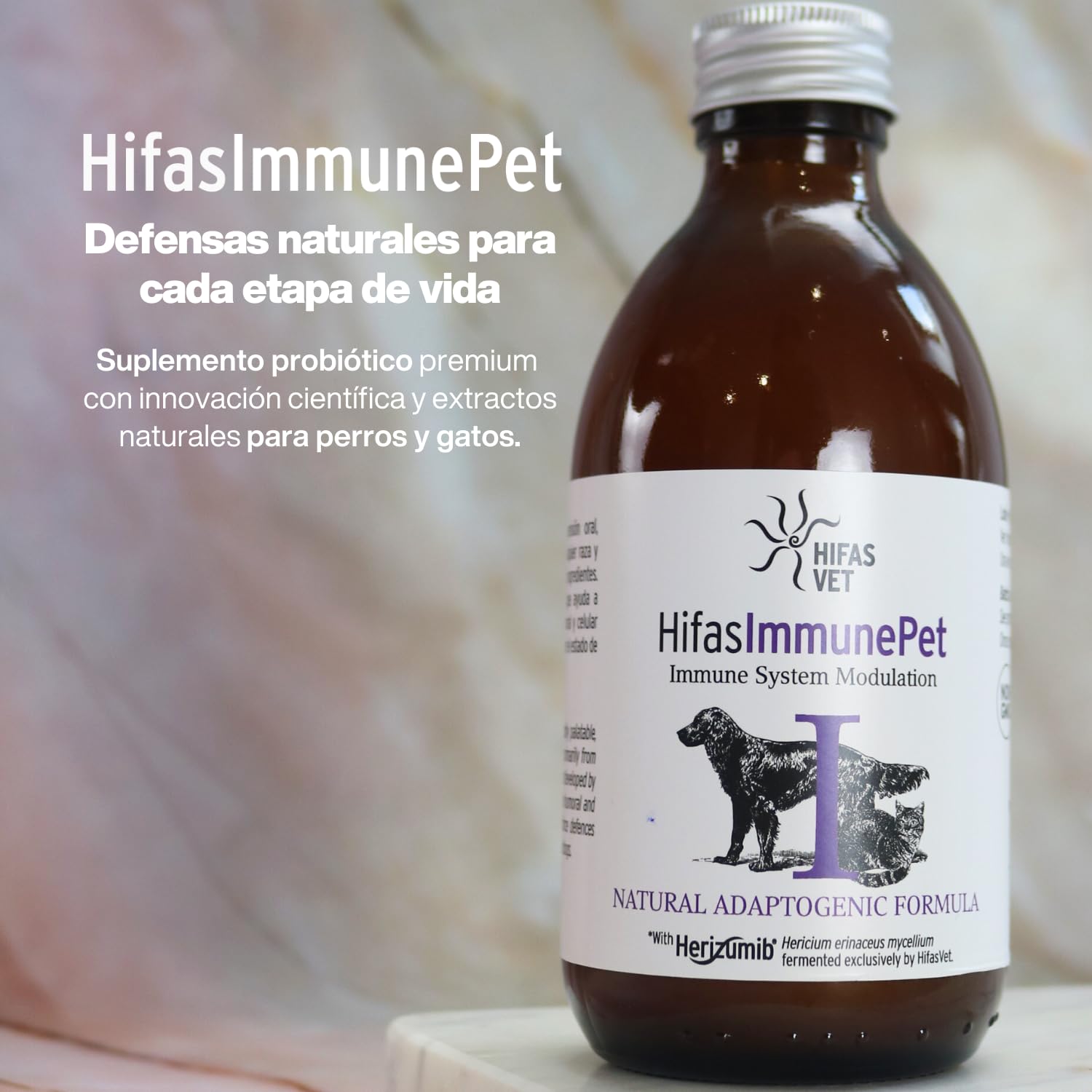 HIFAS Vet - Immune Pet Suplemento para Perros y Gatos, Alimento Complementario para reforzar el Sistema Inmunitario - 250 ml