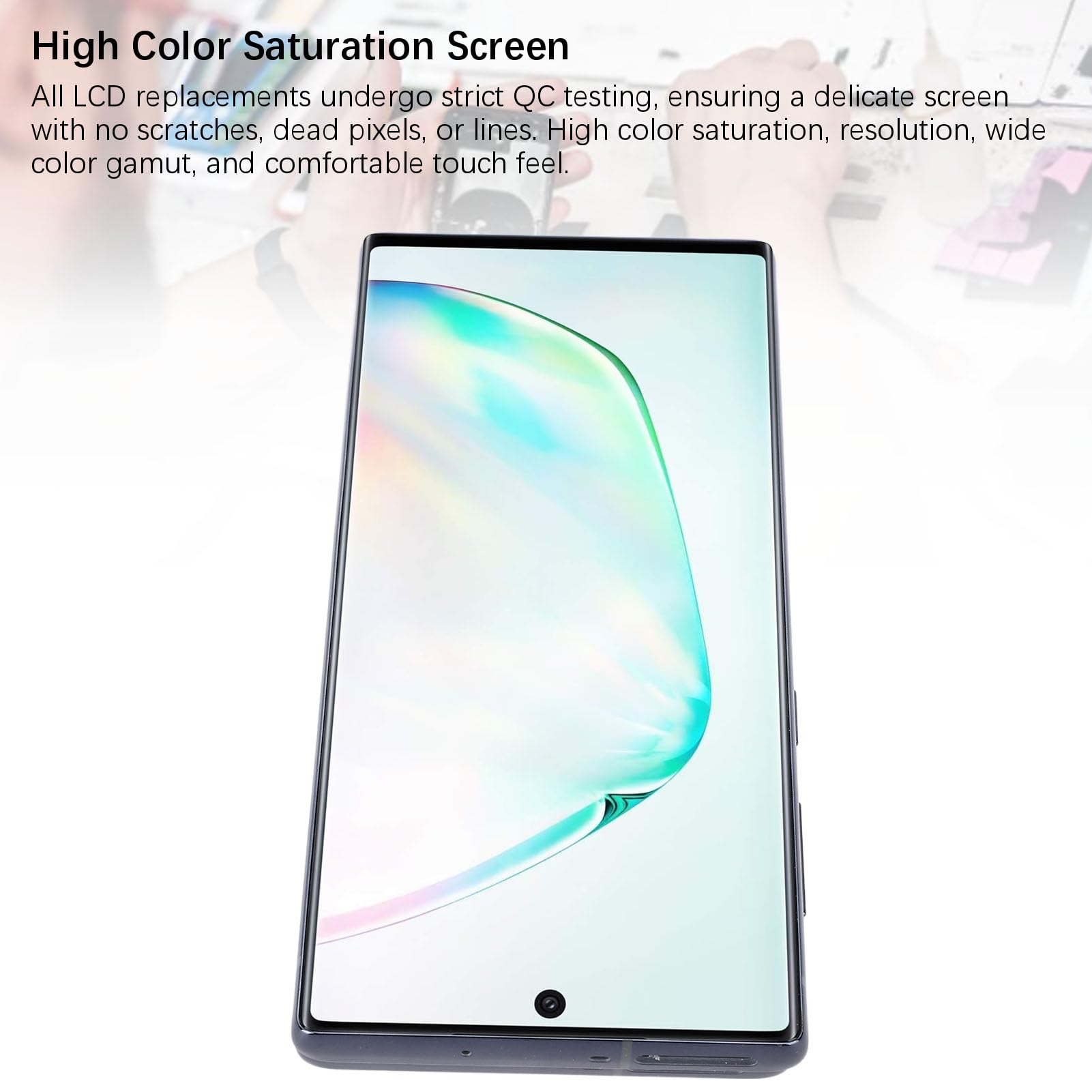 Dpofirs LCD Digitizer do Note 10, 6,3 Cala Zamiennik (BLACK)
