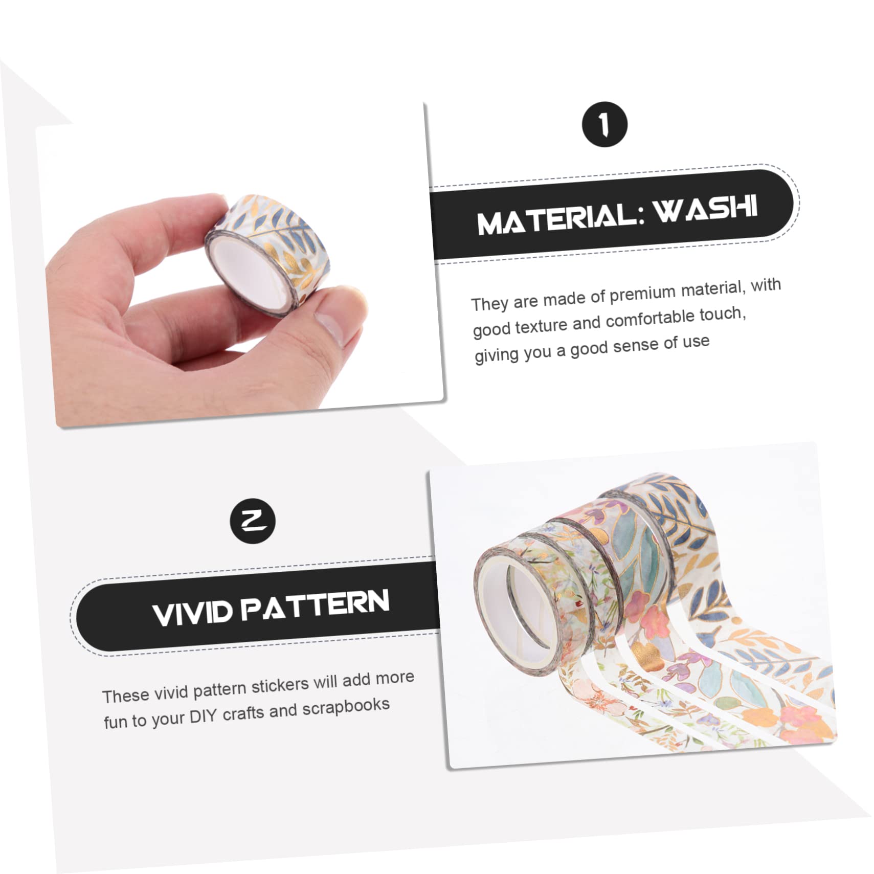 NUOBESTY 54rollen Washi Tape Dekorative Klebebänder Verschiedenen Mustern Für Handbücher Scrapbooking Journals Und Kreative Bastelprojekte Praktisch Und Ästhetisch