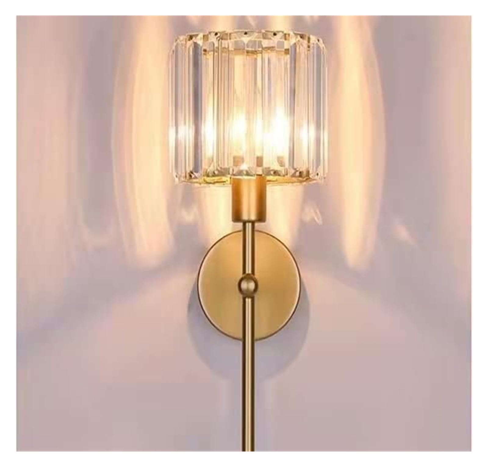 SYAXVOM Wall Lamp Clear Crystal Sconce Glass E14 Corridor Lights Bedroom Bedside
