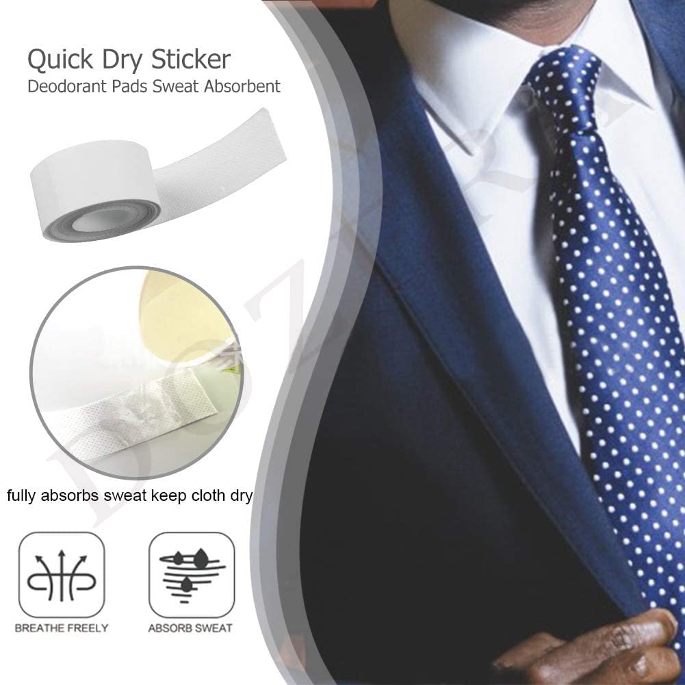 DOZERA Collar Protector Sweat Pads Self-Adhesive Disposable Shirt Neck Liner Invisible Protector Anti-sweat Neck Pad Collar Sticker Protector Against Sweat Stain 3