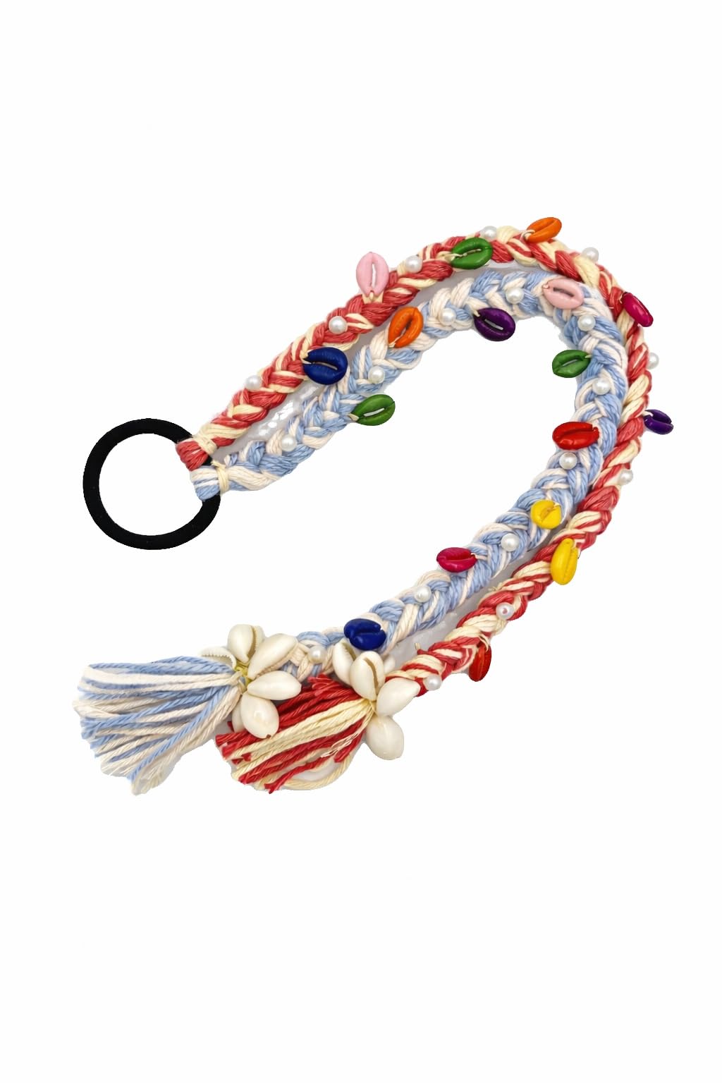 Handmade Cotton Multicolor Boho Parandi for Women – Handcrafted Multi Color Traditional Indian Handicraft Hair Accessory-image-25