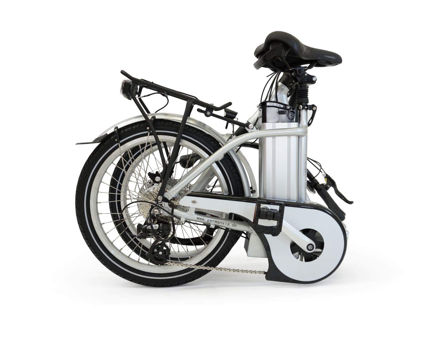 GermanXia Bicicletta elettrica pieghevole Mobilemaster Touring CH-15,6 7 G Shimano 20 pollici senza manopola del gas, eTurbo 250 Watt di azionamento HR, portata fino a 140 km secondo la StVZO
