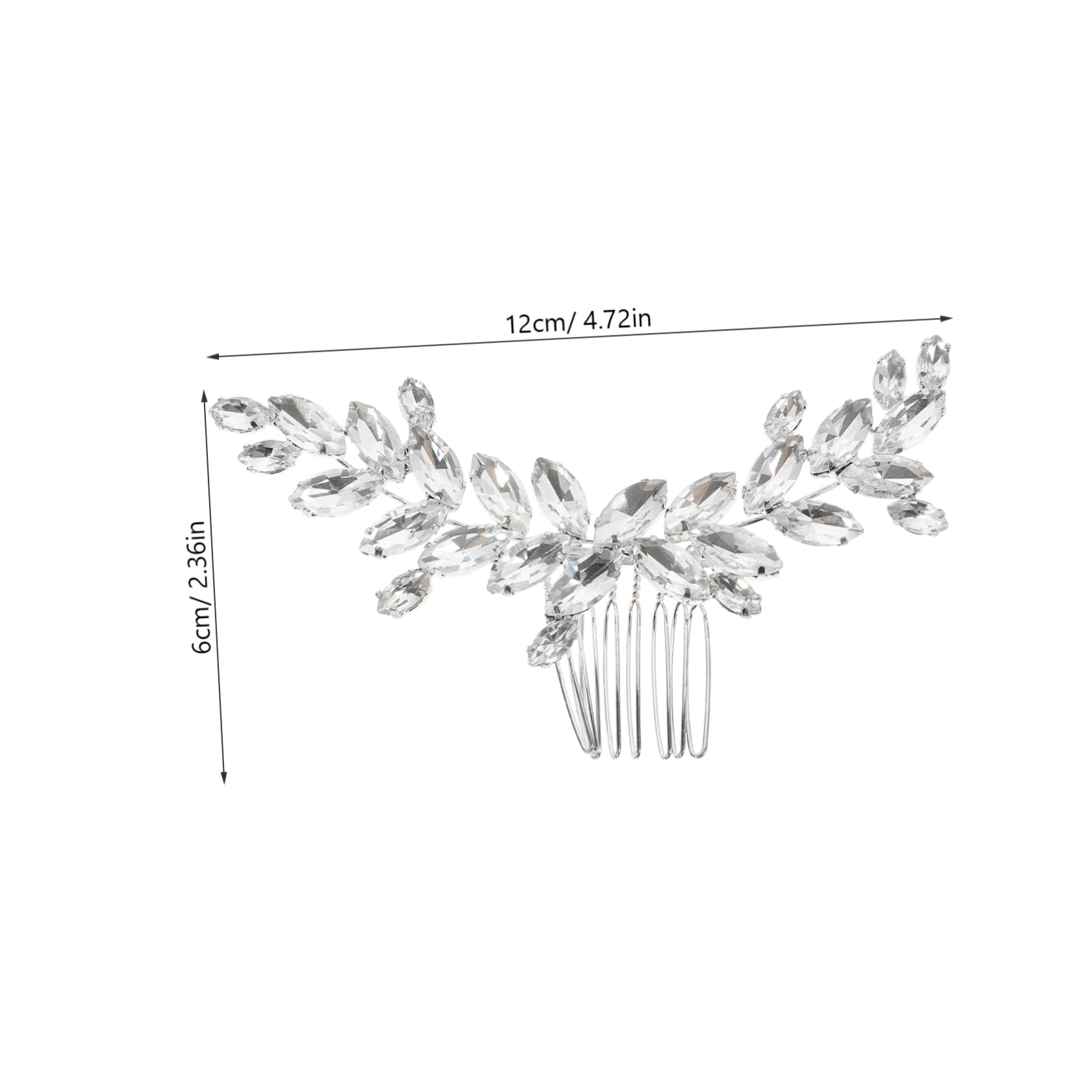 VICASKY 5 Pezzi Pettine Laterale per Sposa in Vetro con Fermaglio per Damigelle e Speciali Accessorio Raffinato per Matrimonio