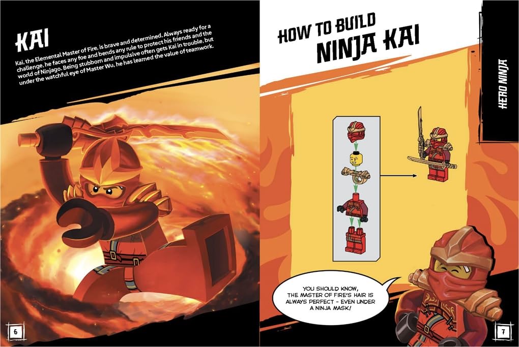 LEGO® NINJAGO®: The Epic History (with Kai, Lord Garmadon and Master Wu minifigures and fold-out play scene)