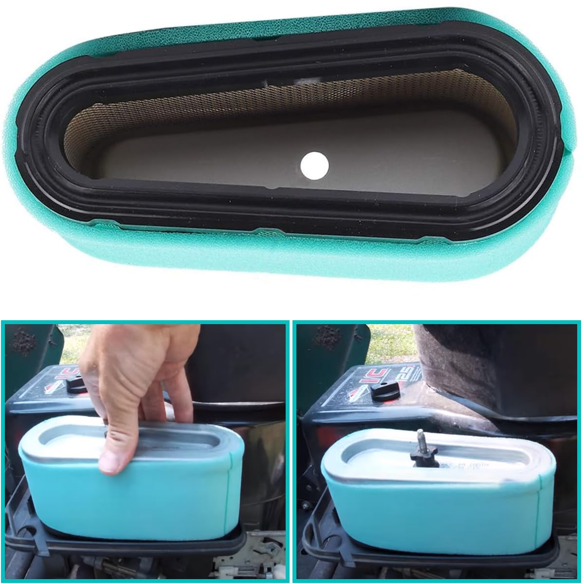 Filtro Aria LOCOPOW Per Motori Briggs &amp; Stratton - 2 Pezzi, Sostitutivo Per Modelli 496894S, 28270, Ecc.