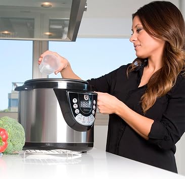 Cecotec Programmable Electric Pressure Cooker 6L GM GM D+. 1000W, 12 People, Programmable 24h, 9 Menus, 2 Pressures 60KPa, Memory, GM Core, Frying Function, Voice Guided, Safety, Daikin Bucket