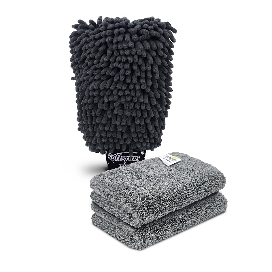 SOFTSPUN Microfiber Single Side 1 Piece Chenille Glove,1700 GSM G...