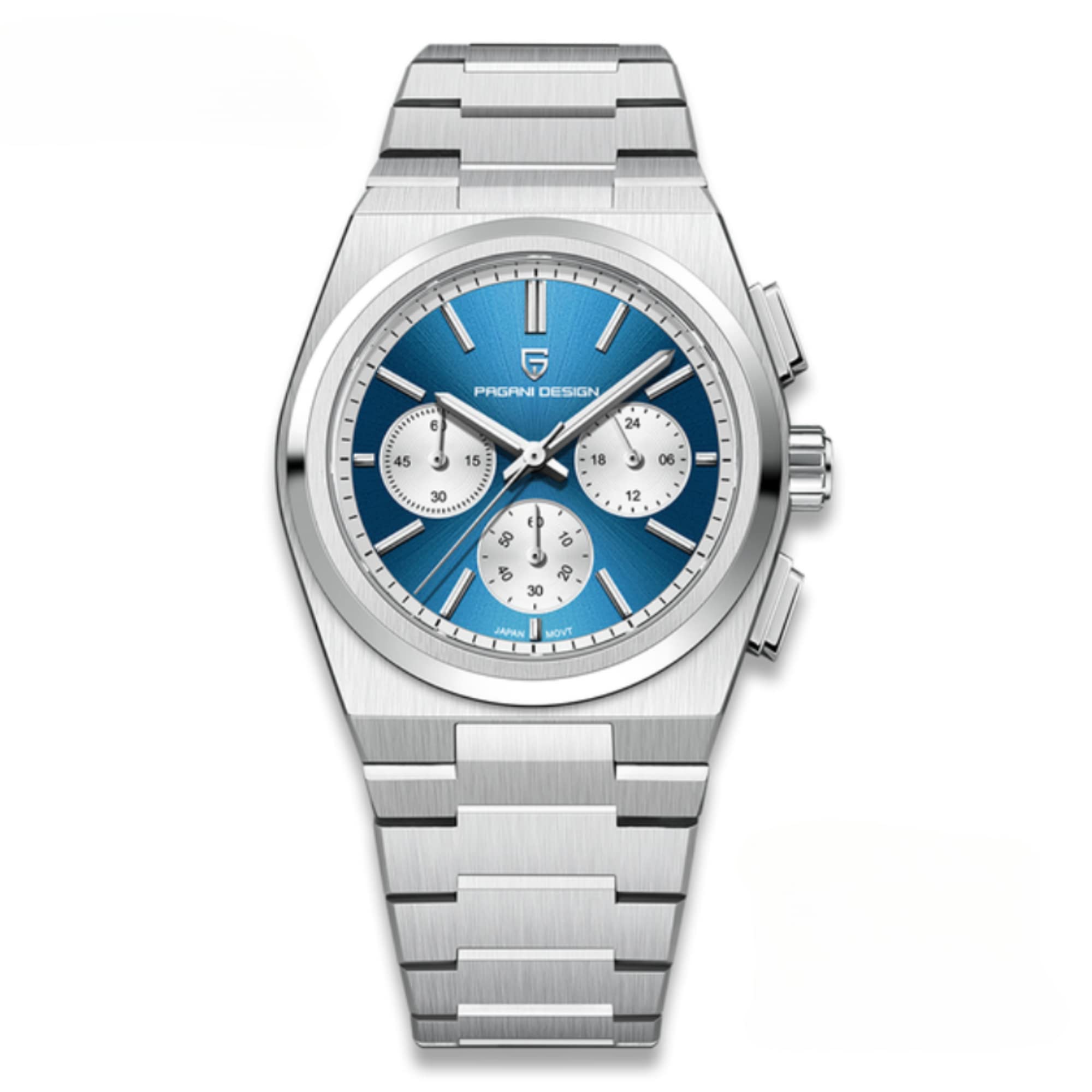 Pagani Design PD-1761 Chronograph Luxury Waterproof Movement (Japanese VK63) | Stainless Steel Mens 40MM Watch - Blue Dial (B0C2N54GLL) Amazon Price History, Amazon Price Tracker
