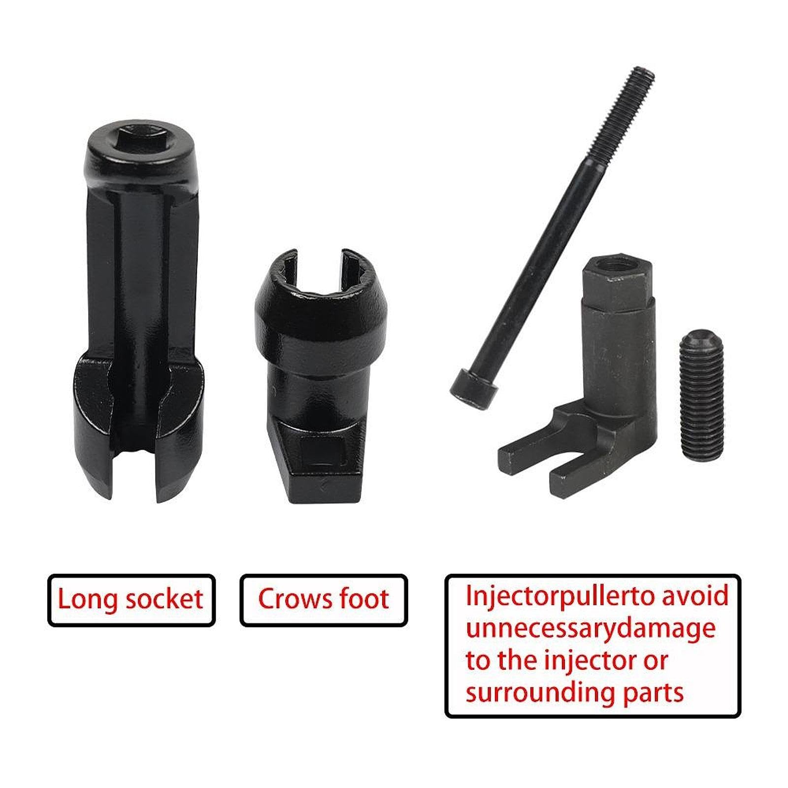 Set di chiavi a bussola per iniettori L, accessori di ricambio per attrezzi da meccanico, estrattore professionale e robusto, strumenti di rimozione