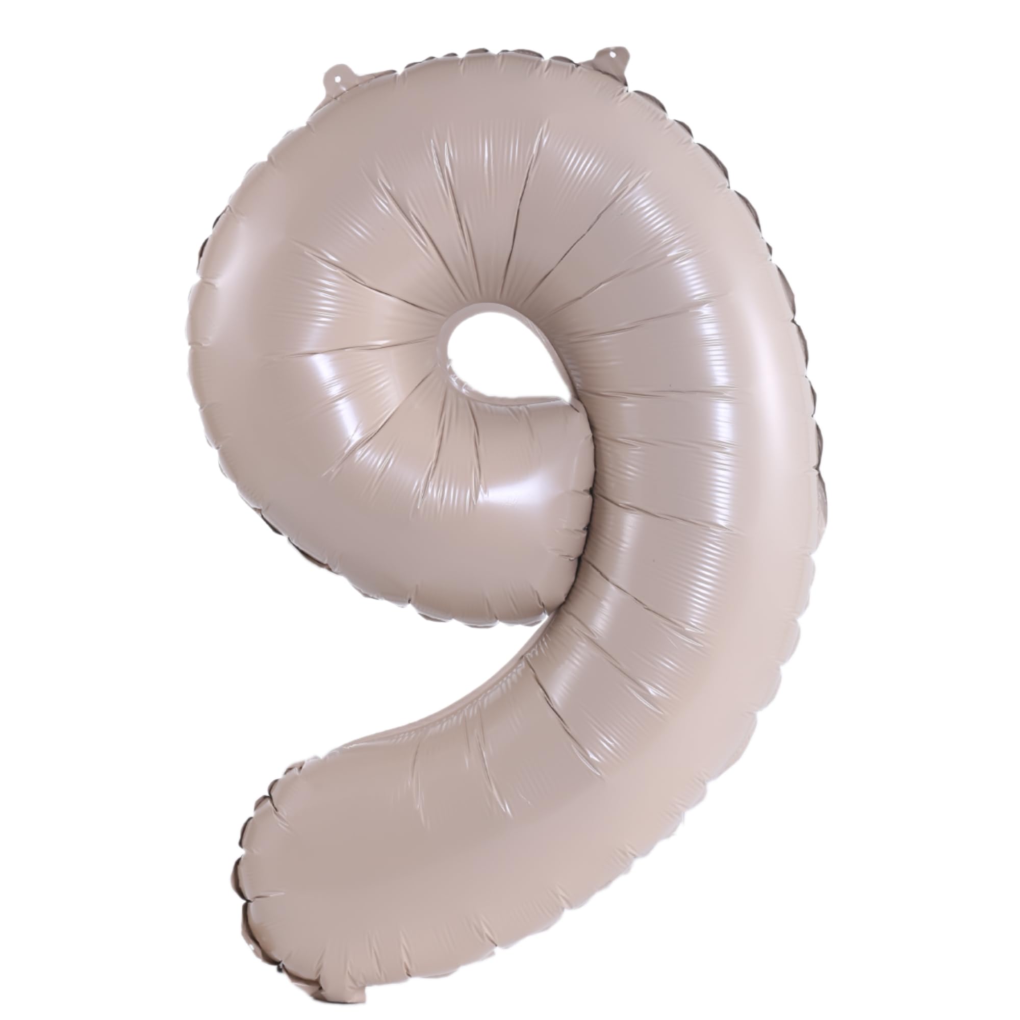 YPSelected 32 Inch Large Foil Helium Number Balloon Birthday Wedding Party 0-9 (Cream, 9)