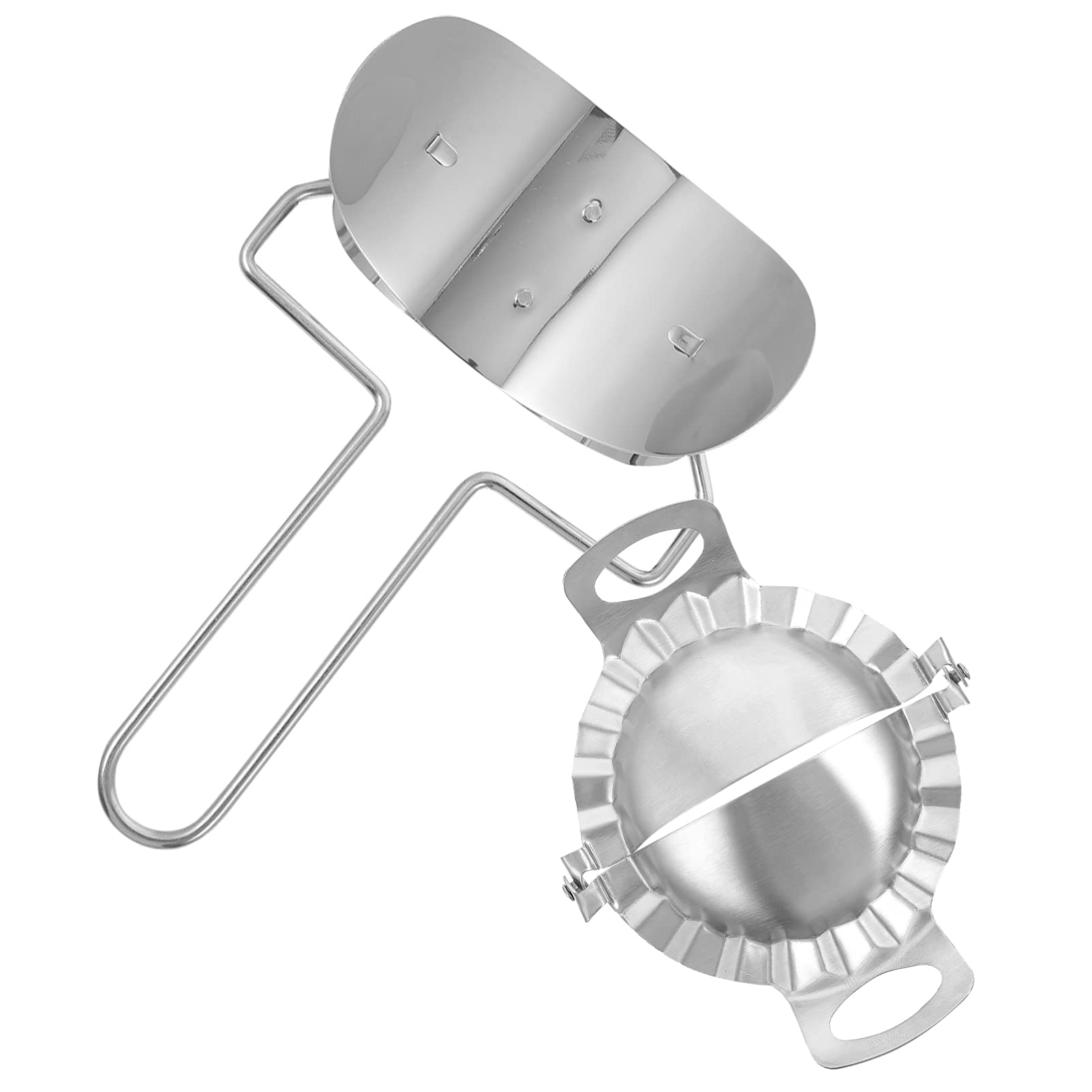 PRETYZOOM 1Set Stainless Steel Dumpling Mold Manual Press Wrapper Tool for Homemade Dumplings and Kitchen Accessory for Easy Filling and Sealing