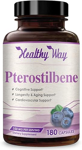 Healthy Way Pterostilbeno 150 mg, 180 Cápsulas