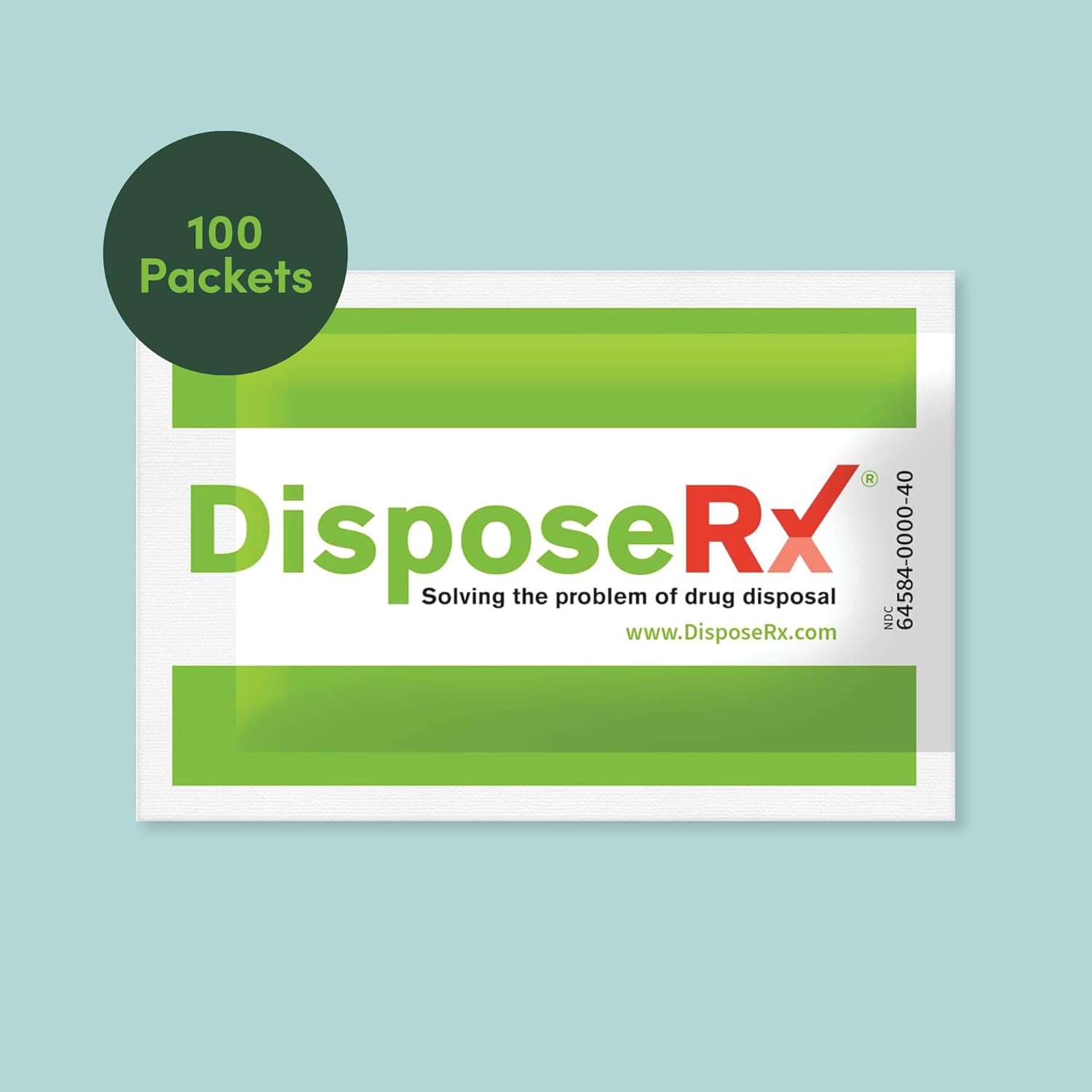 Medication Disposal Packets – 100 Pack – Bulk Drug Disposal Solution for Fire/EMS, Medical Offices, Public Health Departments, Senior Living Communities & More – Safe, Scalable, Easy to Use