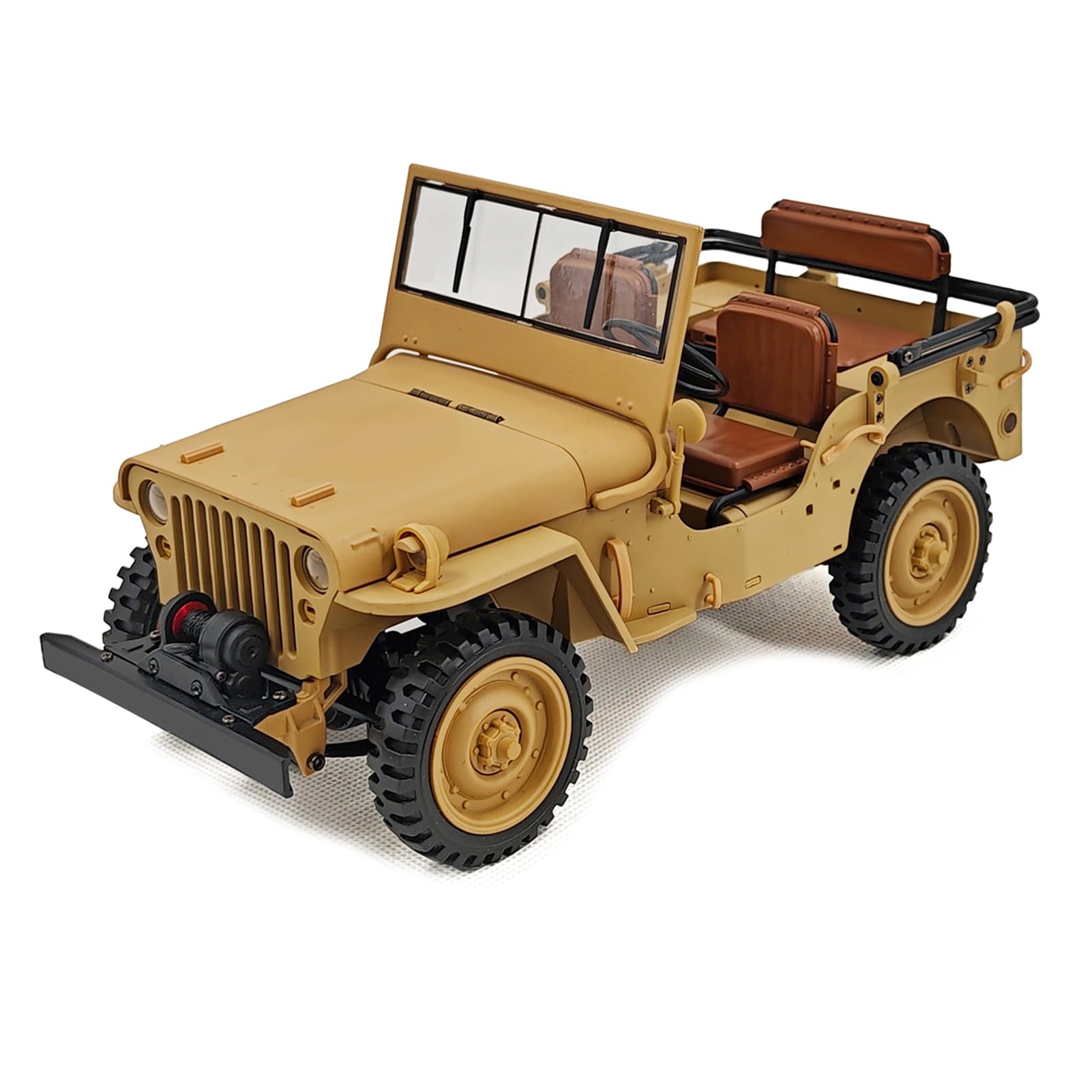 GoolRC 1:14 Auto telecomandata, 2.4G 4x4 RC Car Crawler RC Truck con Luci LED ed Effetti Sonori, RC Car Adatto a Tutti I Terreni (Giallo)