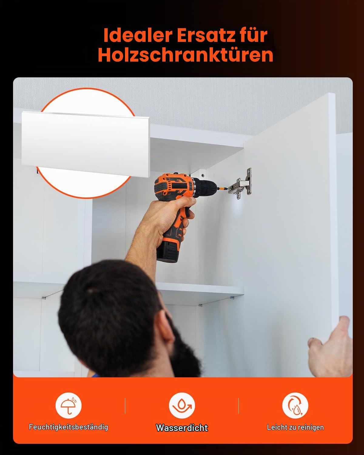 VEVOR HDPE Kunststoffplatte, 1 Stk. hochdichte Polyethylenplatten, 1219x610 mm, 13 mm dick, anpassbare Platten, ideal für Heimwerkerarbeiten, schwere Industriegeräte, weiß