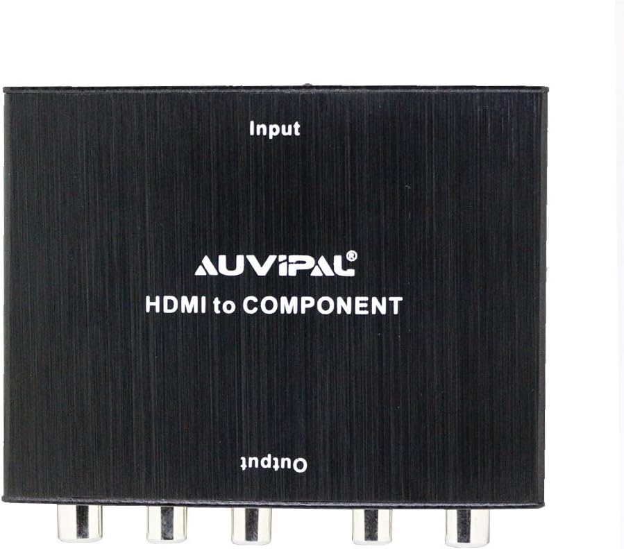 AuviPal HDMI to Component Converter, HDMI to 5RCA (YPbPr + R/L) RGB Video Audio Adapter for Fire TV Stick, Roku, Apple TV, PS3/4, Xbox, PC and More, Connect HDMI Device to Older TV