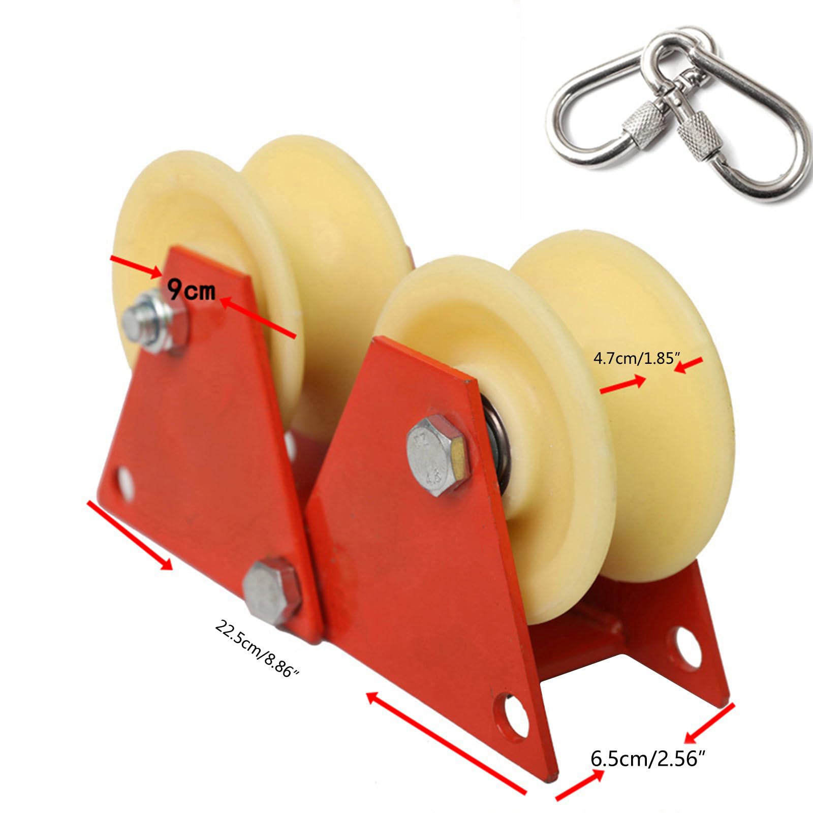 JAGTRADE Pulley Rope Retract Protect Pulley Labor-Saving Rope Anti-wear Wheel Cable Retract Protector Sling Safe Wall Corner Rope Pulley
