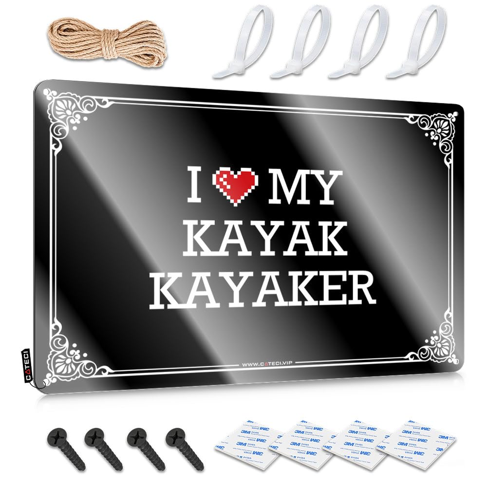 Men Decor, Retro Wall Decor Playroom Custom I Love My Kayak Kayaker | Rustic Trendy Wall Art(30X40CM)