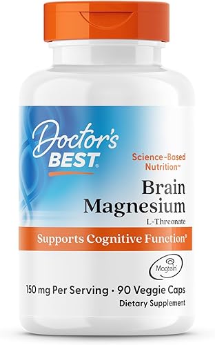 Miniatura 1 de Doctor's Best, Brain Cápsulas vegetales de magnesio, 90 unidades (paquete de 1)