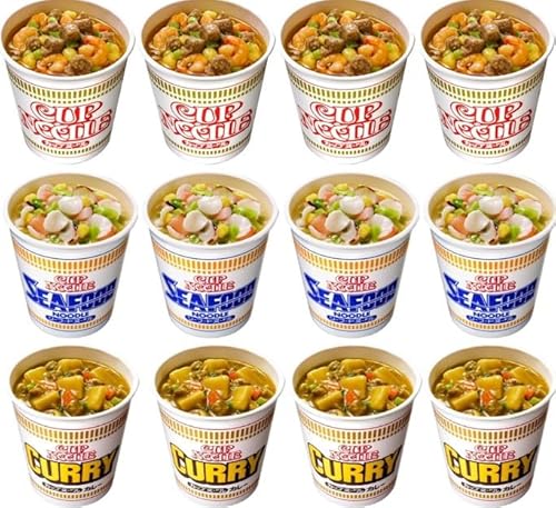 日清 カップヌードル 3種12食 詰め合わせ カップヌードル シーフードヌードル カレーヌードル 食べ比べセット オリジナルメッセージカード付き