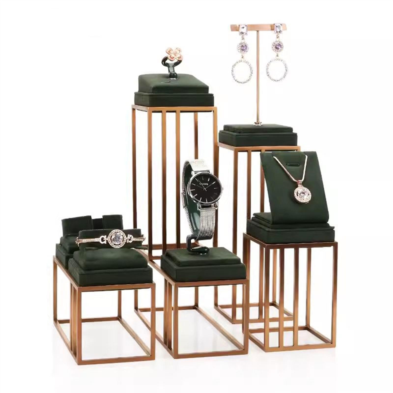 Set di 3 Supporti per Gioielli, espositore per Gioielli in Metallo, Organizer per bracciali, Supporto sospeso per bracciali, Porta bracciali rigidi, Contenitore per Organ