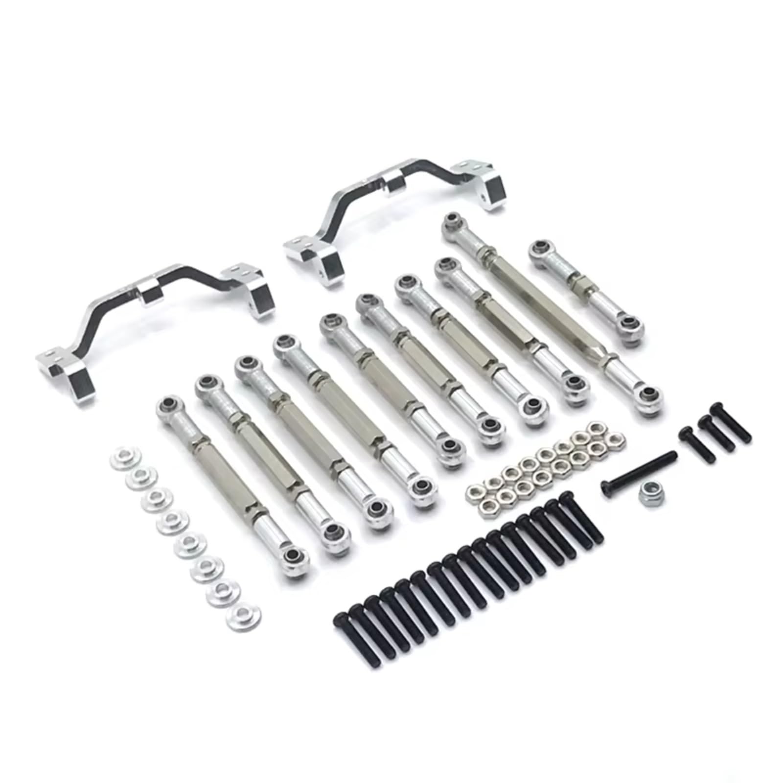 Rc Special Connecting Rod for MangNiu D90 D91 D96 for MN98 99S V1 1/12 Metal Pull Rod for Seat Remote Control Car Tracked Vehicles Parts and Accessories Replacement Use(Silver)