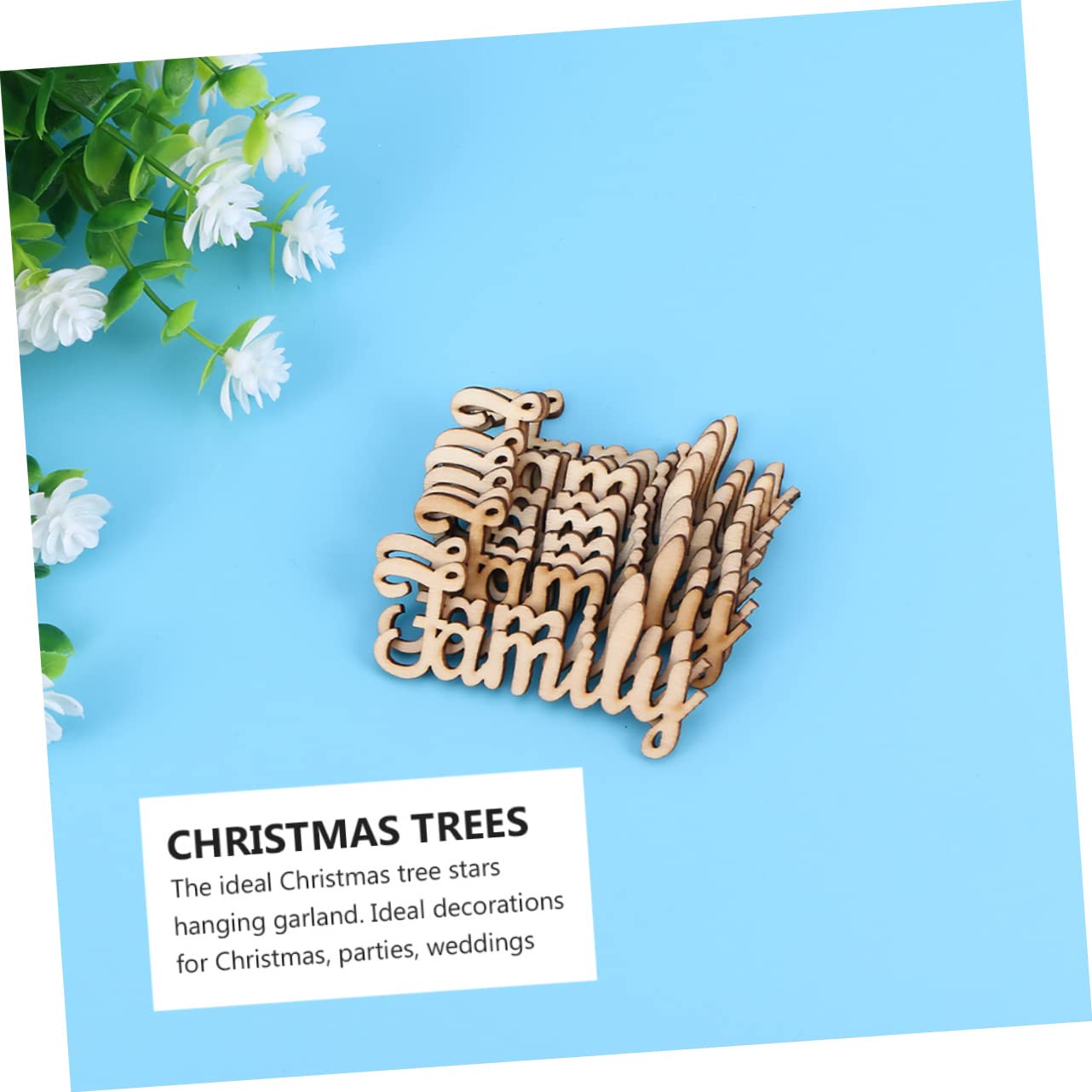 ARTIBETTER 20pcs Family Letter Wooden Ornament DIY Wooden Pieces for Crafting and Home Decoration and Wood Material Creative Family Letter Shapes Smooth Surface for