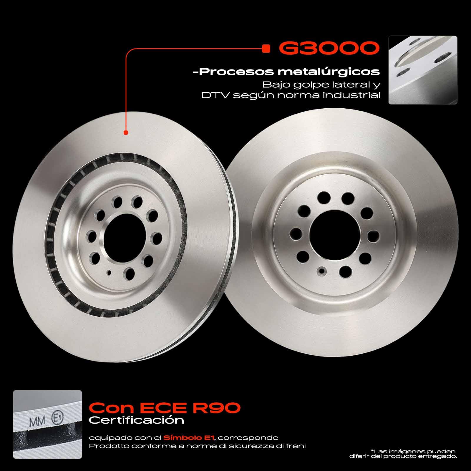Frankberg 2 discos de freno + 4 pastillas de freno delanteras 34116858910 | Compatible con: Serie 1 F20, Serie 1 F21, 2 Coupé F22 F87, 2 Cabriolet F23