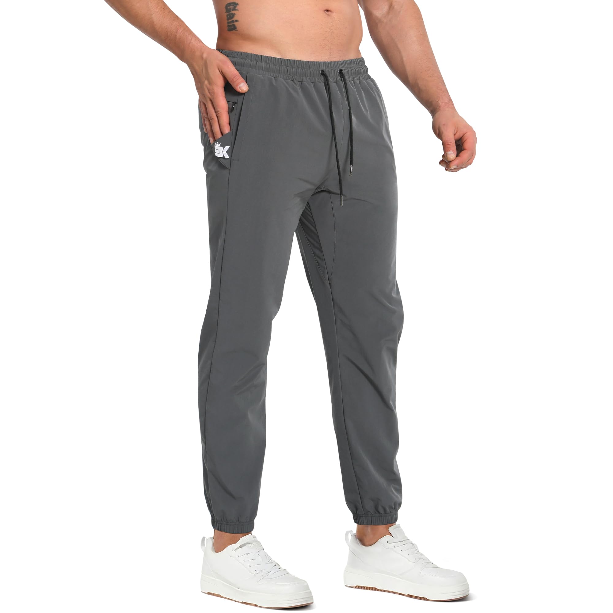 Amazon | [BROKIG] メンズ 便鎖 ジョガーパンツ ジム スウェットパンツ