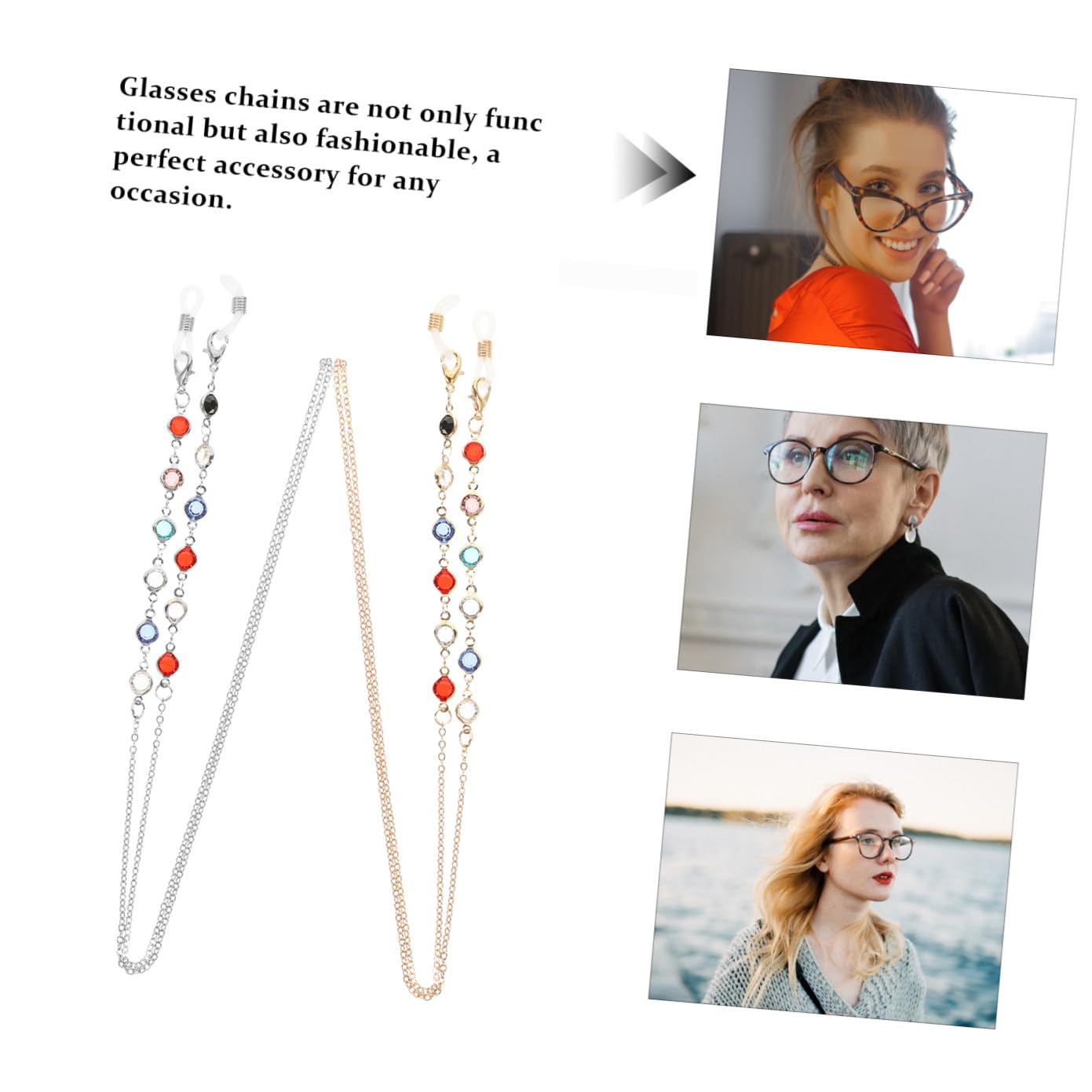Healvian Gafas De Cuerda Cadena Para Colgar Gafas En El Cuello Accesorios Cable Correa Gafas Correa Para Gafas Collar De Gafas Collar De Soporte De Gafas Gel De Sílice