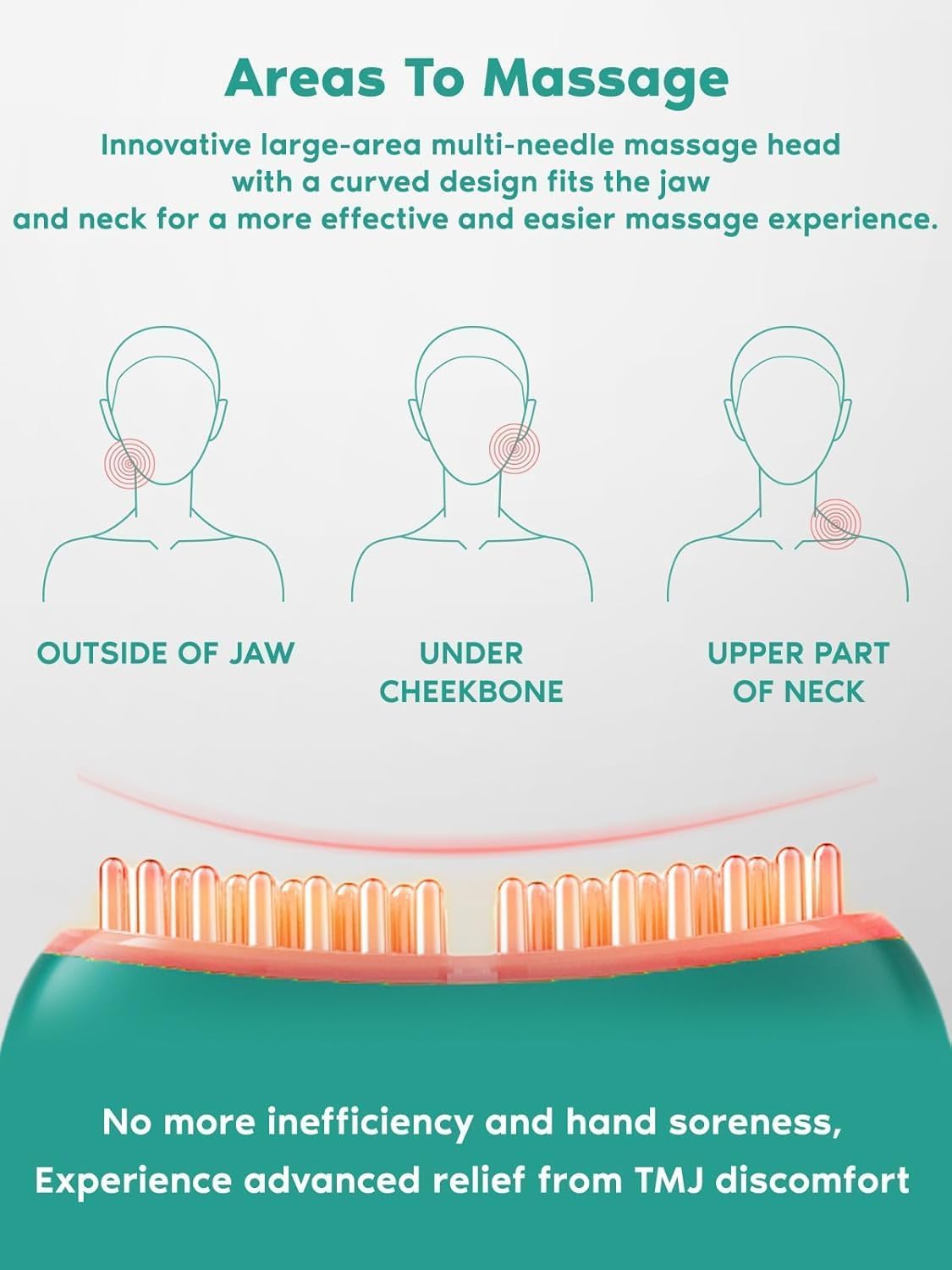 LEEHELTON TMJ Relief Products Jaw, TMJ Relief Massager, Vibration and Heating, Ergonomic Multi-Needle Design TMJ Massage Tool, Effective Jaw & Neck Pain, Grinding and Clenching Teeth Relief, Green LEEHELTON TMJ Relief Products Jaw, TMJ Relief Massager, Vibration and Heating, Ergonomic Multi-Needle Design TMJ Massage Tool, Effective Jaw & Neck Pain, Grinding and Clenching Teeth Relief, Green