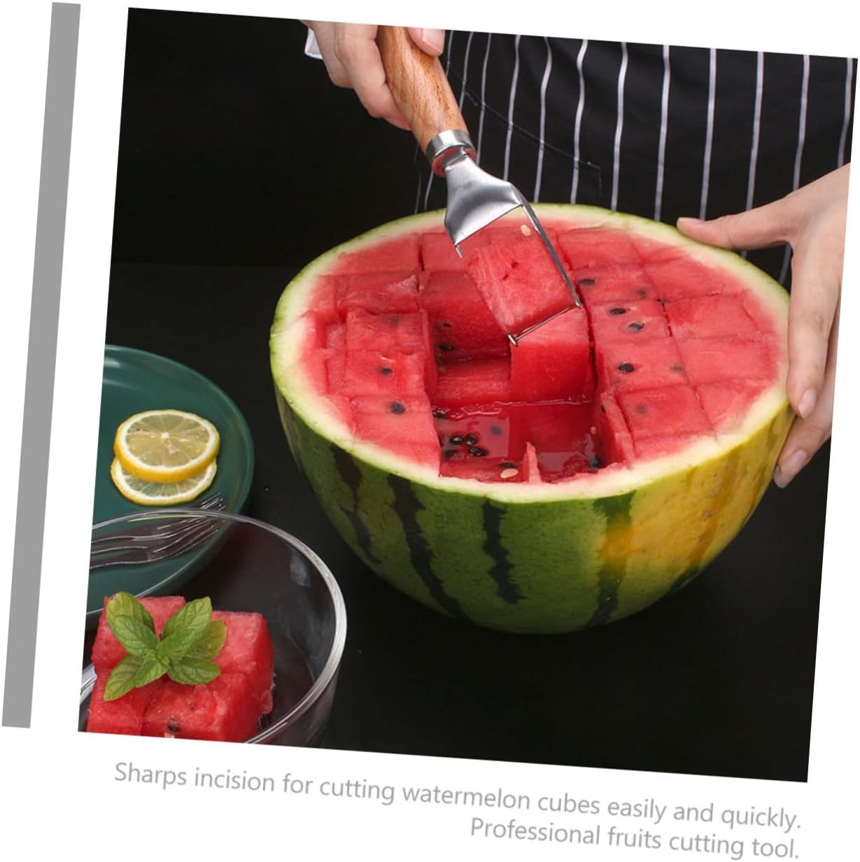 Stainless Steel Watermelon Cutter Tool for Fruit Cubes Home