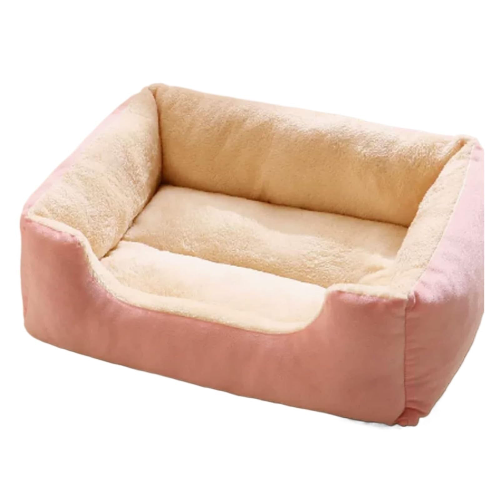 Lit en peluche pour chat chaud et lavable en taille L rose