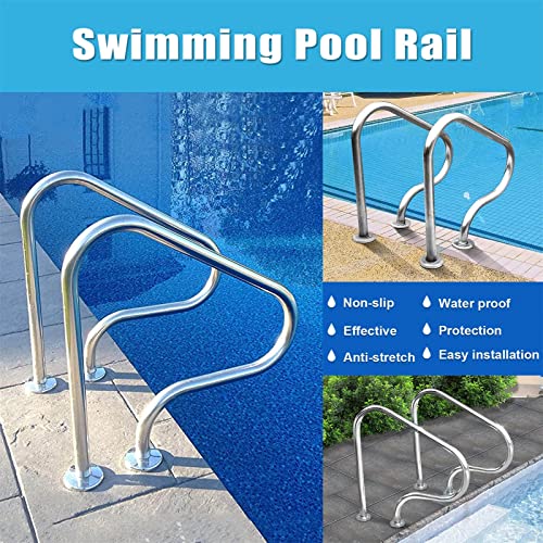 Barandal para piscina acero inoxidable 31.5 x 31.5 in miniatura 6