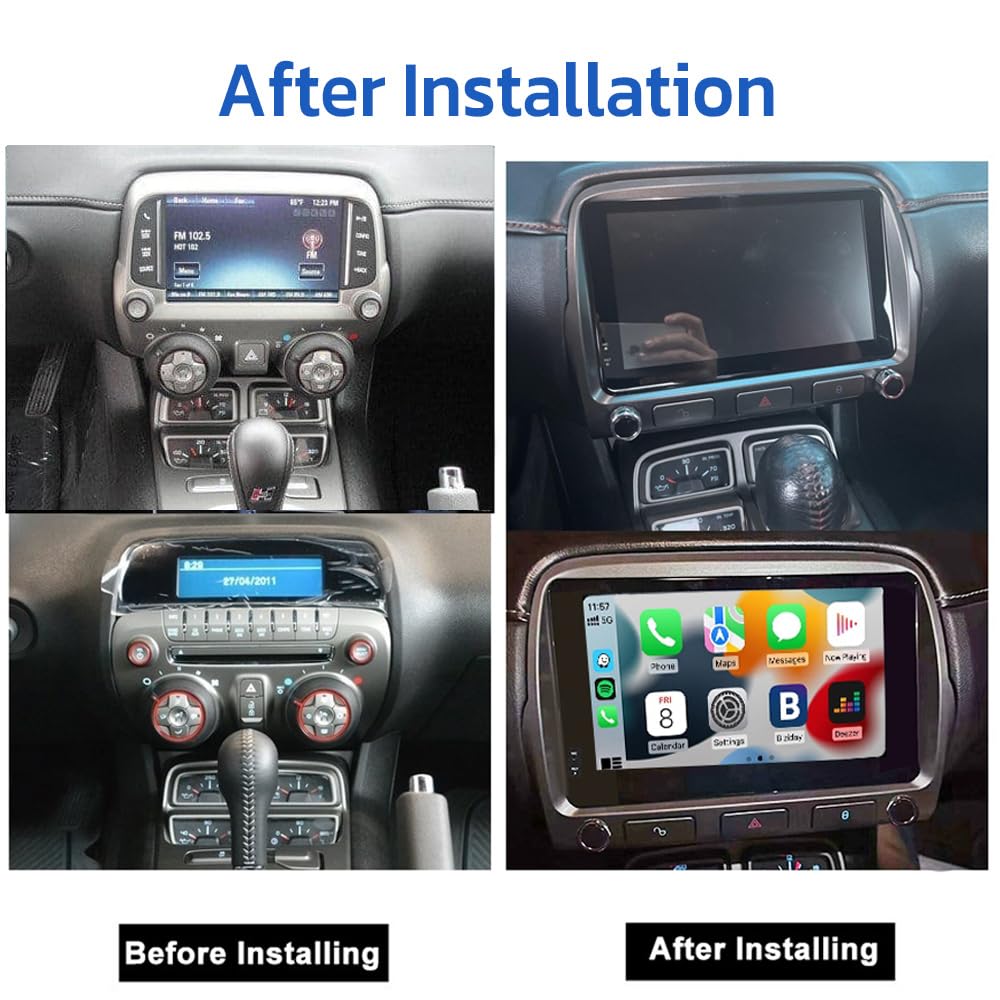 aoonav Android 10 inch Touch Screen car Radio for Chevrolet Camaro 2010 2011 2012 2013 2014 2015, GPS Navigation 4GB+64GB Support with carplay/bluetooth/4G/DSP Head Unit Stereo