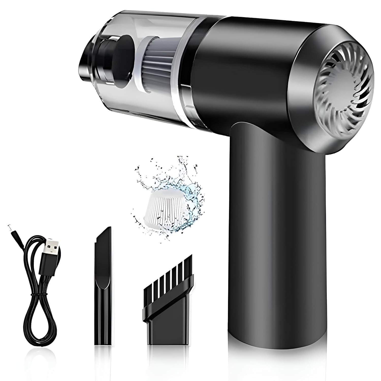 Tusmad 3 in 1 Portable Car Vacuum Cleaner with Blower | USB Rechargeable Wireless Handheld Car Vacuum Cleaner Traveling, Camping Reusable,Portable, Cleaning Solution Office Home kichan (B0DCW38BGB) Amazon Price History, Amazon Price Tracker