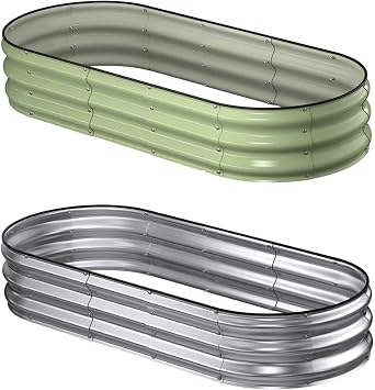 Raised Garden Bed 6x3x1 Green Raised Garden Bed 6x3x1 Sliver