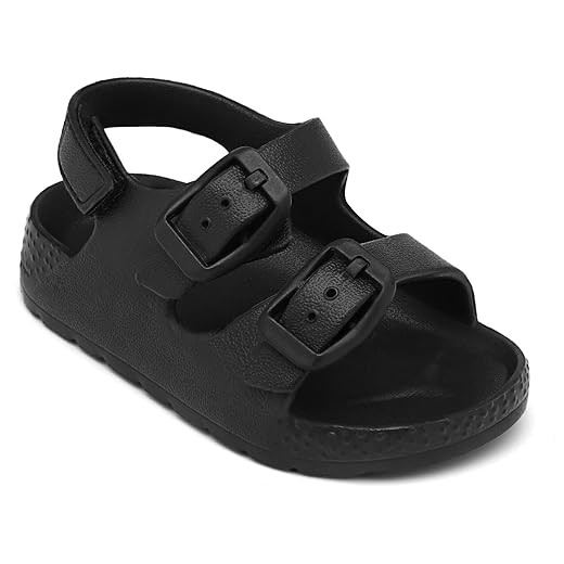 ChayChax Toddler Boys Girls Double Buckle Sandals Children's Adjustable Back Strap Water Sandal