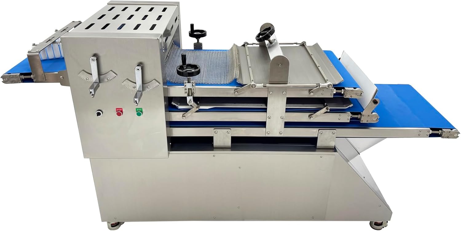 Automatic Continuous Toast Bread Dough Shaping Machine 2000-3000pcs/h Capacity, 1.76oz-35.27ozWeight, 1-20mm Adjustable Thickness for Bakery Factory Production Line 220V