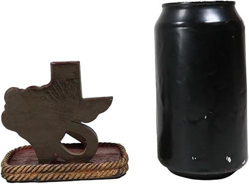 Miniatura 8 de Ebros Gift Rústico Western Star State of Texas mapa de herradura cuerdas trenzadas patriótico titular de tarjetas de visita figura organizador de