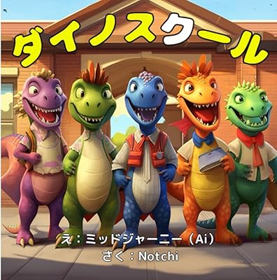 【kindle版】画像生成AI絵本：恐竜の子どもが通う夢の学校「ダイノスクール」：2歳 3歳 4歳 5歳 6歳の冒険心・想像力豊かな男の子におすすめ