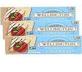 Wellington Stoned Wheat Crackers 10.6 oz (3 packs) Non GMO packaged by UpArrow Co.