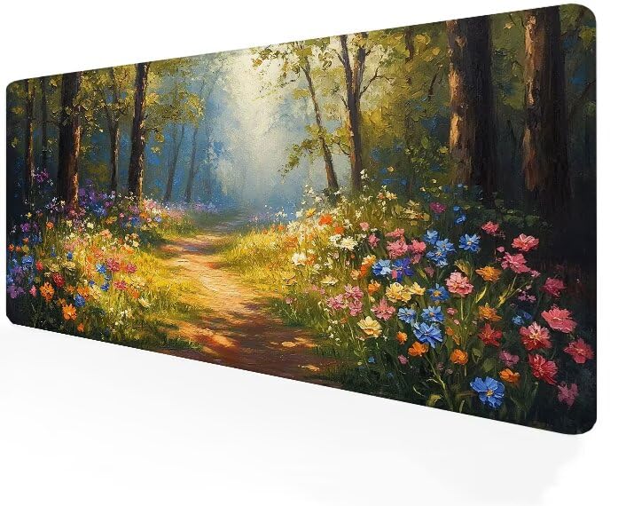 Tapis souris Fleur étanche grand format améliorant vitesse et précision PC